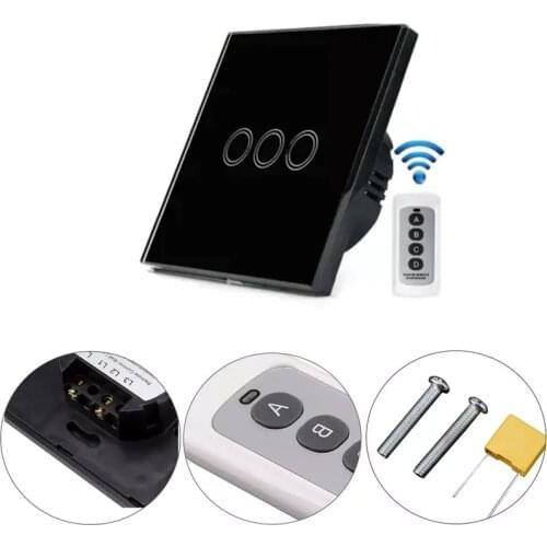 Professional RF433 WIFI Glass Panel Touch Screen Tempered Glass Remote Control Wall Switch Touch Switch Smart Switches 60Hz