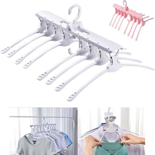 Hot Magic Foldable Clothes Hanger Foldable Laundry Dryer Drying Rack Tumble Hanging Laundry Organizer Cloth Hangers Telescopic