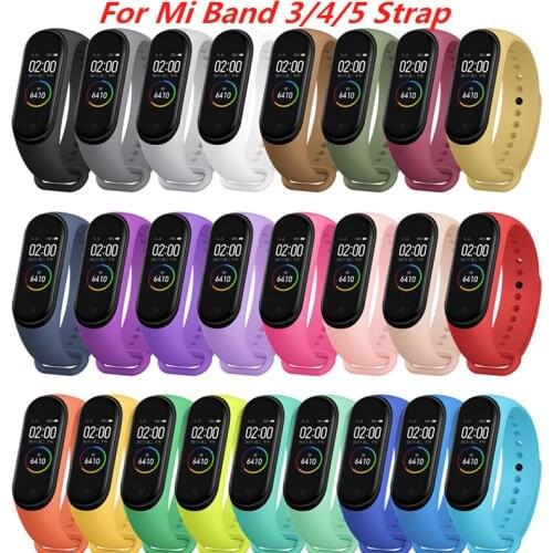 For Xiaomi Mi Band 6 5 4 3 Strap Replacement Wrist Straps Bracelets Silicone Watch Band For Xiaomi MI Band 4 5 3 Wristband Strap