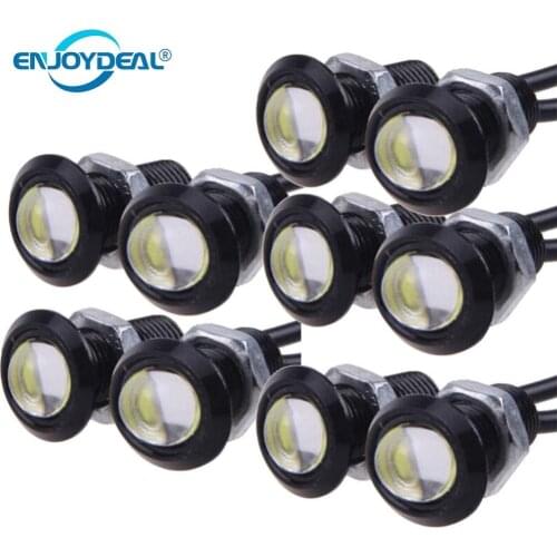 10PCS 12V 9W 18MM Car Eagle Eye DRL Led Daytime Running Lights Waterproof Screw Lamp Car Styling Backup Parking Signal Led Bulb