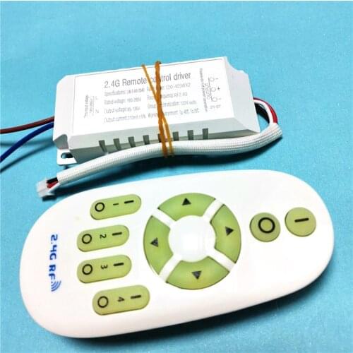 Square shell AC220V 2.4G Dimming Drive Double Color W WW Remote Control Dimmer LED Driver (20-40)X2W for Ceiling Light