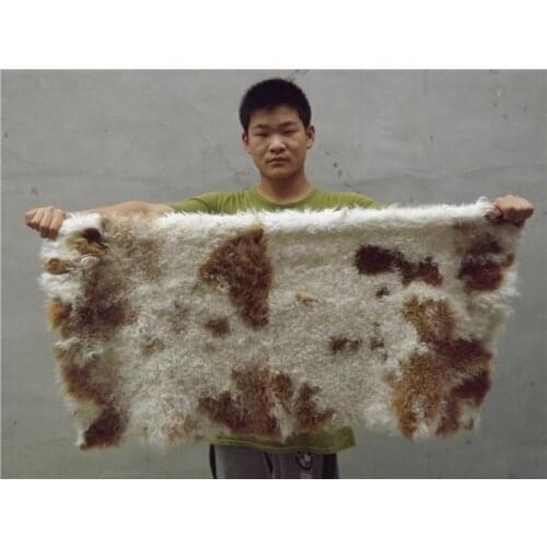 Genuine sheep fur plates DIY raw material fur garment warm blanket kid lamb fur carpet natural rugs