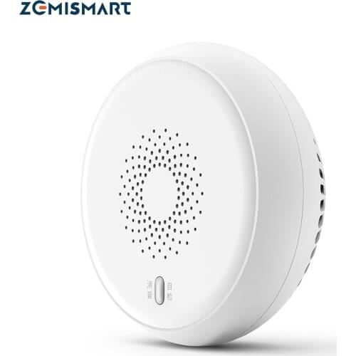 Zemismart Tuya Zigbee Smart Smoke Sensor Fire Smoke Detector Security Alarm System Linkage Smart Home Device Battery Powered