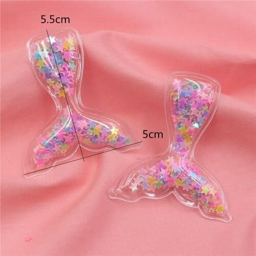 5pcs 5.5*5cm Mermaid tail Jewelry headwear accessories hairpin hairpin hairline DIY handmade Decorative baking flag,S-19111817