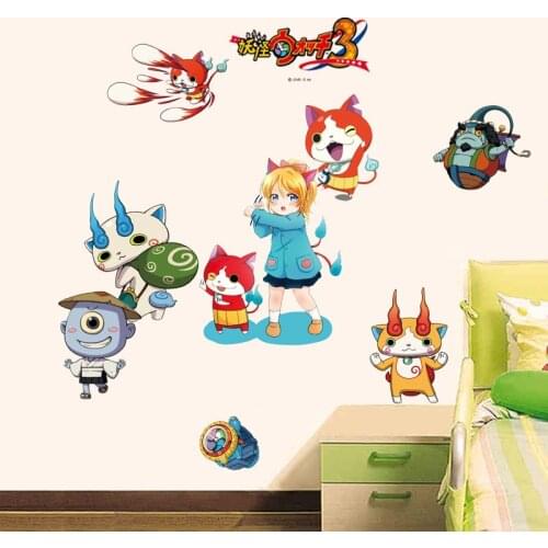 1pcs 45*65cm Multicolor Yokai watch sticker 3 styles for choose Japanese cartoon star Model sticker d10
