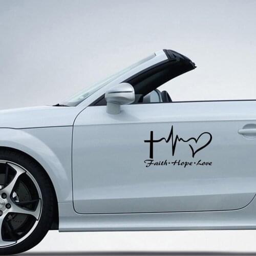 14.6CM x 9CM Jesus HOPE LOVE FAITH Prayer Creative Vinyl Car Sticker Decal Decor car accessories Stickers