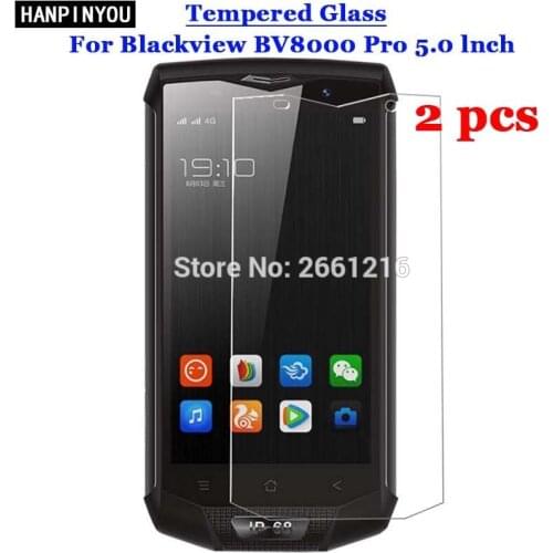 2 Pcs/Lot For Blackview BV8000 Pro Tempered Glass 9H 2.5D Premium Screen Protector Film For Blackview BV8000Pro 5.0"