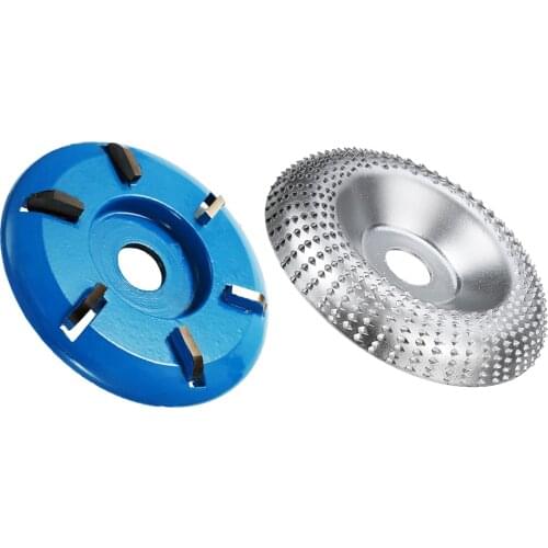 2pcs Angle Grinding Wheel Abrasive Disc 6 Teeth Wood Carving Disc Woodworking Shaping Polishing Carving Disc for Angle Grinder