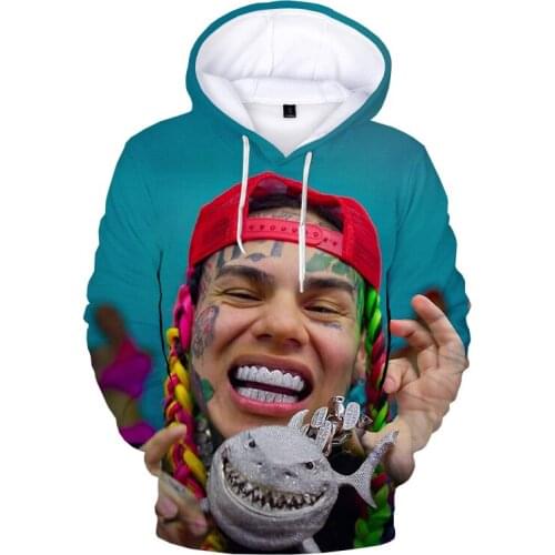 2021 Hoodie 6ix9ine Gooba 3D Printed Hoodie Sweatshirts Hot Rapper Fashion Casual Hip Hop Pullover Harajuku Streetw Kids Clothes
