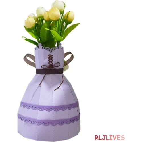 3D Skirt Vase Metal Cutting Dies Stencils for DIY Scrapbooking photo album Decorative Embossing DIY Paper Cards