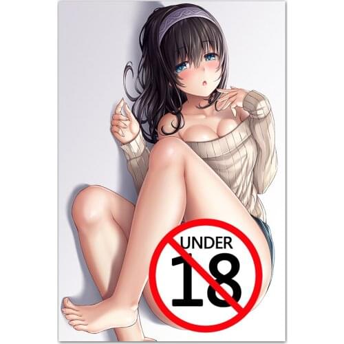 Anime Sexy Beautiful Girl Decorative Posters and Prints Canvas Painting Wall Art Picture For Living Room Decor