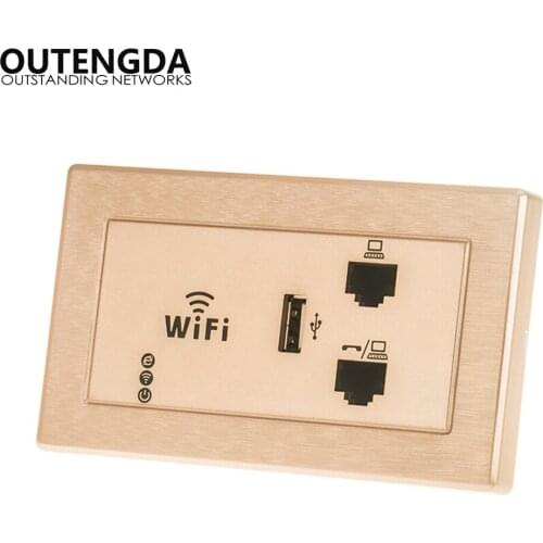 300Mbps 118 US-standard Wall Wireless AP for Hotel Domitory Office Rooms USB Charge Access Point Socket WiFi Extender Router