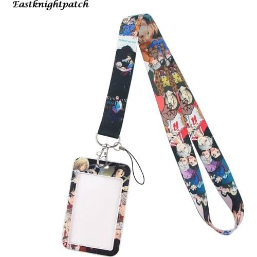 E2943 Anime Lanyard Keychain key Badge Mobile Phone Rope Lanyard With Kawaii Card Holder Cover