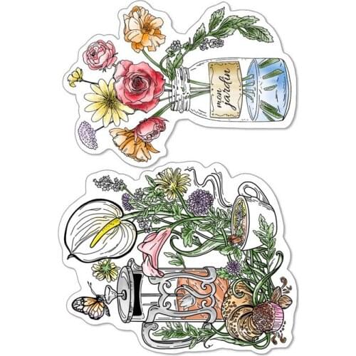 Background flower Clear Stamp for Scrapbooking Transparent Silicone Rubber DIY Photo Album Decor 0753