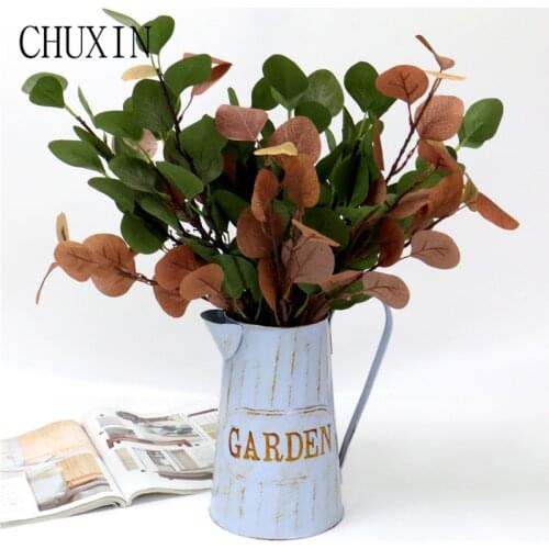 90cm artificial flower eucalyptus leaf green wall material decorative fake plants for home shop garden party wedding decoration