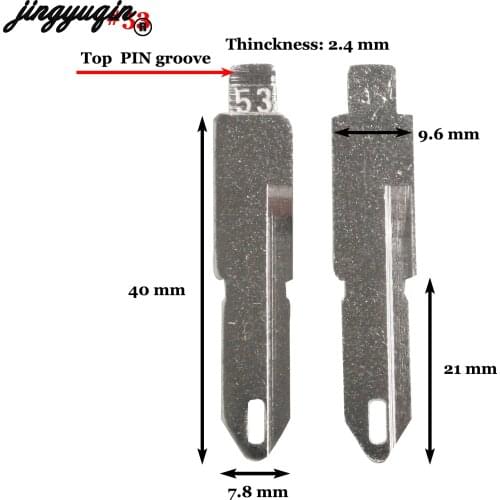 Jingyuqin For Renault Megan Dacia Clio Duster Lada KD VAC102 VA2 HU83 15X #53 #54 #58 #72 #73 #152 #153 Remote Key Blade Blank