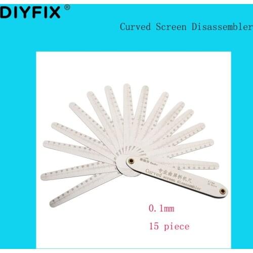 Spahr Curved Screen Disassembly Machine Stainless Steel High Precision Thickness 0.1mm-15 piece Mobile Phone Repair Ruler Tool