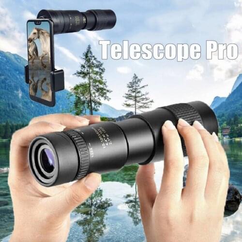 4K 10-100X30MM Super Telephoto Monocular Telescope Zoom Monocular Binoculars Pocket Telescope For Smartphone Take Picture