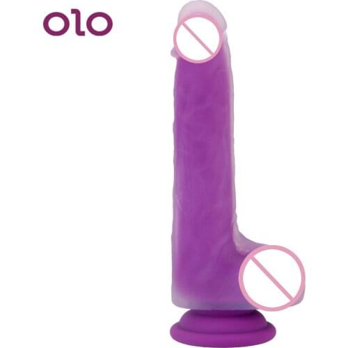 OLO Bendable Sex Toys For Woman G Spot Vagina Stimulator Artificial Penis Female Masturbation Silicone Suction Cup Dildo