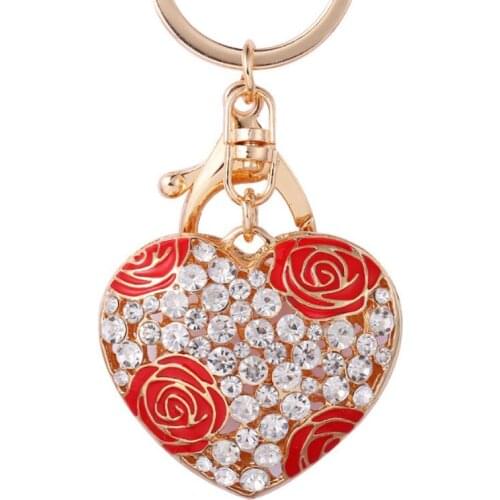 Fashion Wholesale Zinc Alloy Heart Keychain Love Lock Key chain Male Lovers Pendant Key Ring for Women Jewelry GL5046