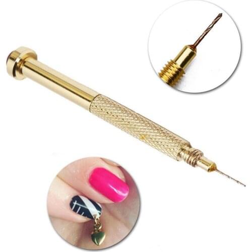 Nail Art Piercing Dangle Aluminum Ring Or Bracket Punch Decoration Nails Alloy Acrylic Charms Metal Rhinestones 3D Glitter S8Q2