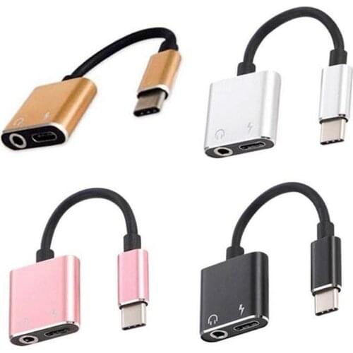 Suitable for Android Phone Type-c To 3.5mm Listening Song Charging Two-in-one Adapter, Call Fast Charging Adapter Cable