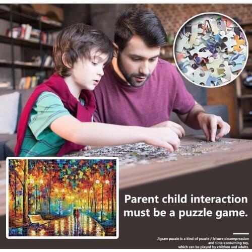 Portable Jigsaw Puzzle Educational Learning Game Walking in Rain Toys Rooms Easily Carrying Educational Kids Toys