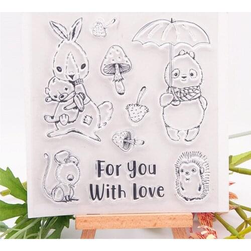11.5x12.5cm rain forest Transparent Seal Clear Stamps Cutting Dies Roller Stamps DIY Scrapbook Album / Card Production
