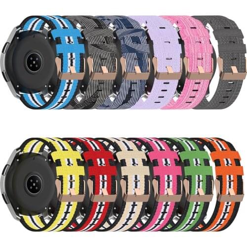 22mm Universal Nylon Denim Watchband Strap for Samsung galaxy watch 46MM R800 /gear S3 /Gear2 R380 For Huawei Watch GT /GT 2