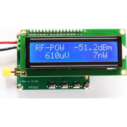 RF power meter Power meter 1MHz - 10GHz -50 - 0dBm RF power attenuation value can be set