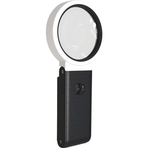 Foldable Lamp Illuminated Magnifier with 6 LED Lights USB-powered Lamp Magnifier for Newspaper Reading Electronic Maintenance