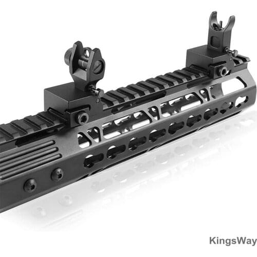 Tactical Front&Rear Sight Folding Battle Black Sights Set for Airsoft Rail Sights Tactical Flip Up Mil Spec sight