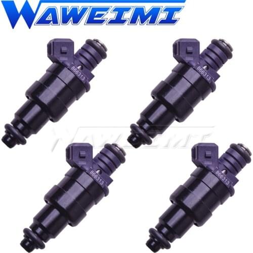 WAWEIMI 4 PCS gasoline fuel injector OEM 866313 for Megane Clio Grandtour 1.4 E