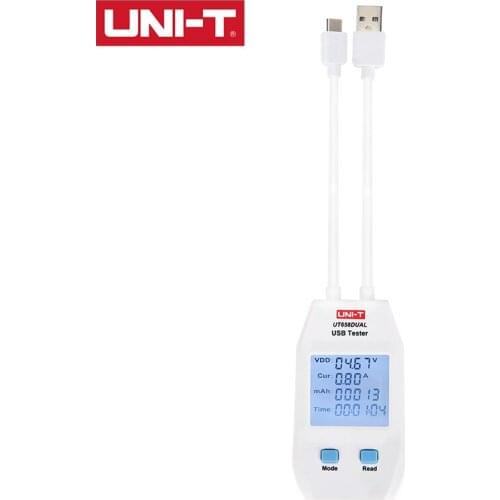 UNI-T Electric USB Voltage Safety Tester Voltmeter Amperemeter Charger Capacity Meter Volt Current Doctor UT658A UT658D