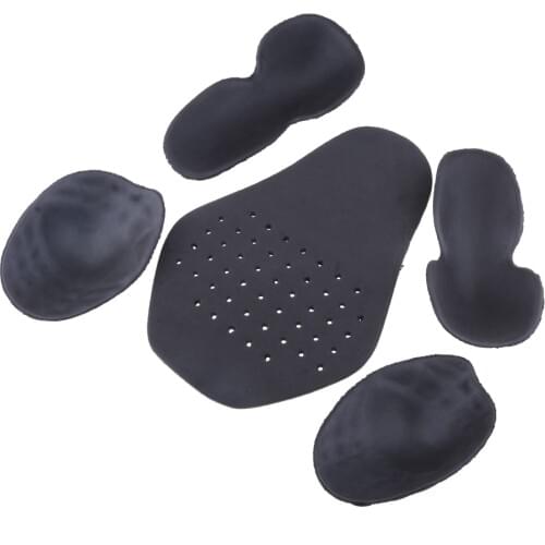 5pcs Motorcycle Riding Shoulder Elbow Back Protection Insert Pad Racing Safty Gear