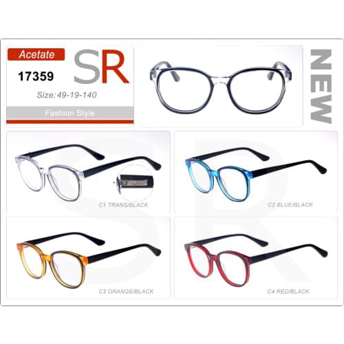 Lady Butterfly Acetate Round Glasses Frames