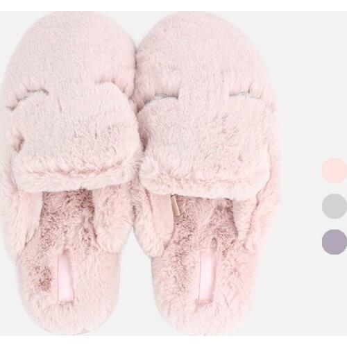 Womens Furry Slippers Ladies Cute Plush Fox Hair Fluffy Slippers Womens Fur Slippers Winter Warm Slippers for Women Hot