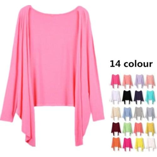 New European Women Thin Irregular Cardigan Long Sleeve Loose Asymmetric Hem Cardigan Women Outerwear Plus Size Black white pink