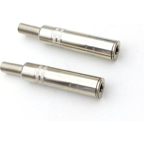 100 pcs Metal 6.35 mm female 1/4 "mono jack connector