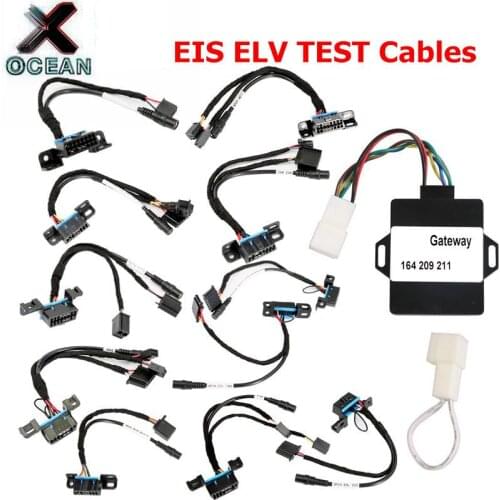 12 pcs/set For Mercedes Test Cable of EIS ELV Test Cables for Mercedes FOR BENZ Works Together with VVDI MB BGA Tool free ship