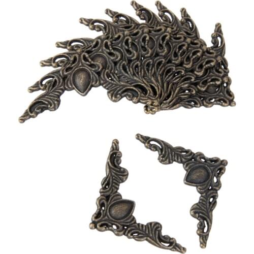 12x Antique Jewelry Wine Gift Wood Box Picture Frame Corner Protector Guard