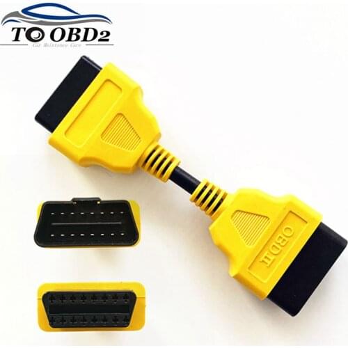 OBD2 16Pin Male to Female Extension Cable Connector 13cm OBDII OBD 2 16 PIN Adapter Compatible for ELM327 Diagnostic Connector