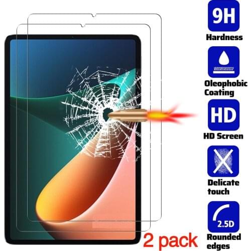 2pcs Tempered Glass For Xiaomi Pad 5 Pro 2021 MiPad 5 Mi Pad 5 Pro 11 inch Tablet Screen Protector Film 9H Glass for Pad5 / 5Pro