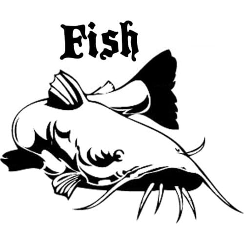 35cm Catfish Fish Animal Car-Styling Car Sticker Decor Vinyl Decal