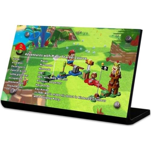 Acrylic display stand brand for Adventures with Mario Starter Course toys building blocks