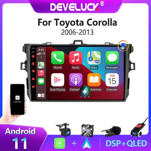 Android 10.0 Car Radio Multimedia Video Player Navigaion GPS for Toyota Corolla E140/150 2006-2013 6G+128G 2Din Stereo Screen