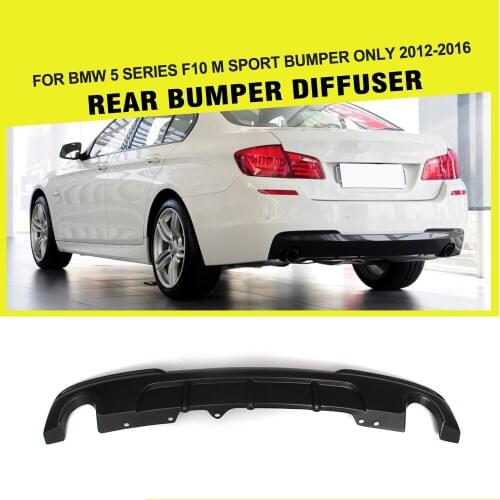 Car-styling FRP Black auto Rear diffuser bumper lip for BMW 5 series F10 M Sport Sedan 2012-2016