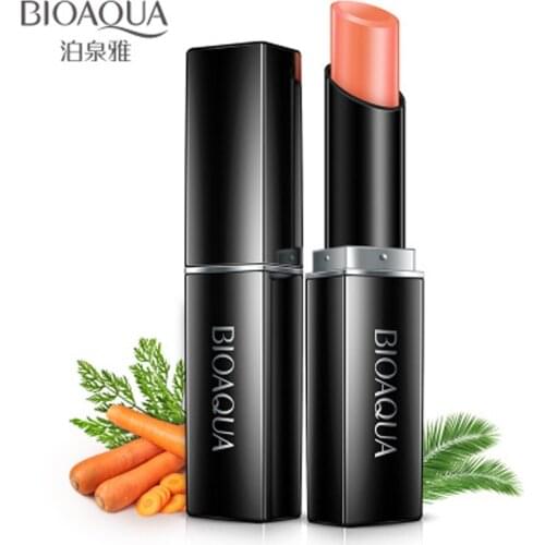 BIOAQUA Carrot Natural Lip Balm Aloe Moisturizing Lip Cream Colorless Refine Repair Lip Wrinkles Lip Care 3.8g