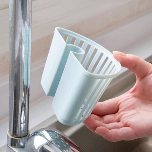 Fruit Vegetable Filter Spout Holder Sponge Storage Rack Sink Holder Kitchen Soap Hanging Drain Shelf Dish Cloth Basket