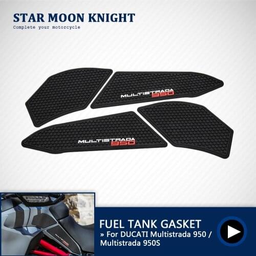 For DUCATI MULTISTRADA 950 950S 2019 2020 2021 Motorcycle Non-slip Side Fuel Tank Stickers Waterproof Pad Rubber Sticker